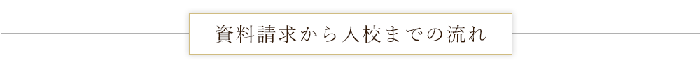 入校までの流れ