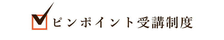 ピンポイント受講制度